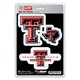 thumbnail image 1 of Paquete De 3 Calcomanías Troqueladas Del Equipo Texas Tech Red Raiders, 1 of 4
