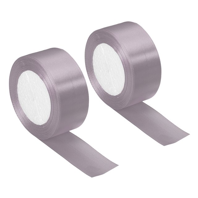 Unique Bargains 1.5 Inch Wide 24 Yards Satin Ribbon, 2 Pack Double Face Solid Crafts Roll for Party Home DIY Wrapping Decoration, Pink