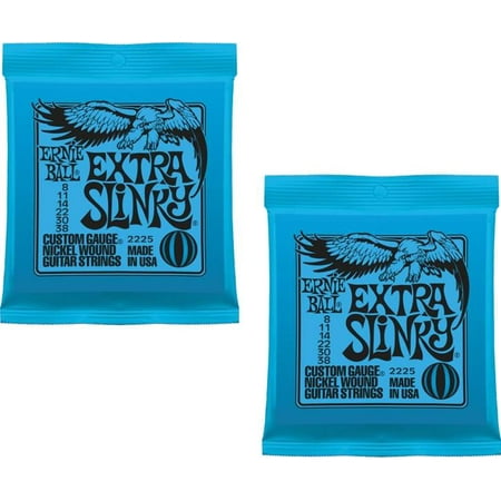 Ernie Ball Extra Slinky Electric Guitar Strings, Nickel Wound, Lot of 2,