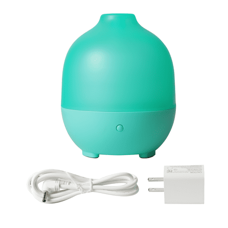 MAINSTAYS AROMATHERAPY ESSENTIAL OIL DIFFUSER, COOL MIST, TEAL, 100ML