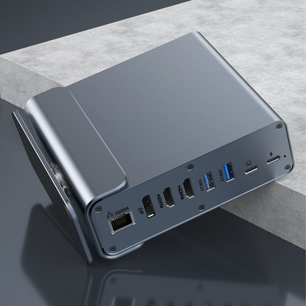 AOOOWER MultiFunction USB C Docking Station 15Port for Laptop Aluminum Alloy Dock