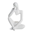 thumbnail image 3 of GROWTH TANK Modern Thinker Figurine Candle Holder Sculpture Handmade Candlestick Centerpiece White, 3 of 9