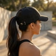 thumbnail image 4 of YiJuHui Half-Top Ponytail Baseball Cap for Women, Sun Protection UPF 50+ Hollow Out Visor Hat, Adjustable Breathable Mesh Sun Hat for Running, Hiking, Outdoor Sports, 4 of 6