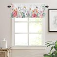 thumbnail image 2 of Valances for Window - Semi Sheer Light Filtering Valance Pastoral Style Tropical Plants Banana Leaf Flowers Window Curtains Valances for Living Room Bathroom - Window Valance 54"x18", 2 of 6