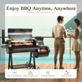 thumbnail image 3 of Alpha Joy Heavy Duty BBQ Charcoal Grill with Offset Smoker Overlarge 941 sq.in. Cooking Area, 3 of 10