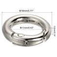 thumbnail image 2 of Unique Bargains 18x11x3.5mm Rond en Alliage de Zinc Porte à Ressort O Boucle à Clip Anneau, Ton Argent 5 Pack, 2 of 5