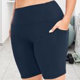 thumbnail image 6 of Women's Shorts Clearance, Short Athletic Shorts Women Womens Yoga Shorts Gym Short Gym Shorts Womens Tights Shorts(Navy,XXXXL), 6 of 8