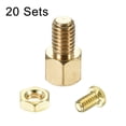 thumbnail image 3 of Unique Bargains Hexagonal Laiton Entretoise Mâle-Femelle Vis Écrou Kit 20 Ensembles 5mm + 6mm, 3 of 6