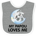 thumbnail image 3 of Inktastic Raccoon My Papou Loves Me Boys or Girls Baby Bib, 3 of 4