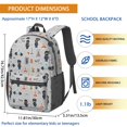 thumbnail image 3 of Police and Traffic Cone White Pattern 17" Waterproof Oxford School Backpacks for Teens, S-Shape Padded Straps, for School, Travel, Hiking, Camping, 3 of 5