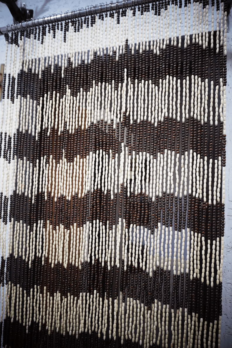 Handcrafted Wooden Beads Curtain: Bohemian Home Decor