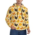 thumbnail image 2 of Haiem Funny Chicken Patterned Men's Hoodie with Kangaroo Pocket - Ideal Pullover Sweatshirt for Daily Wear, Travel, and Home-Small, 2 of 7