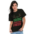 thumbnail image 3 of Bring Christmas Cheer Reindeer Antler Men's Graphic T Shirt Tees Brisco Brands X, 3 of 4