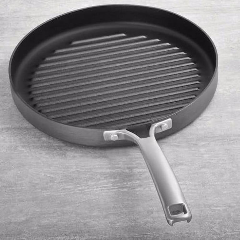 Select by Calphalon Hard-Anodized Nonstick Round Grill Pan - Black, 12 in -  Baker's