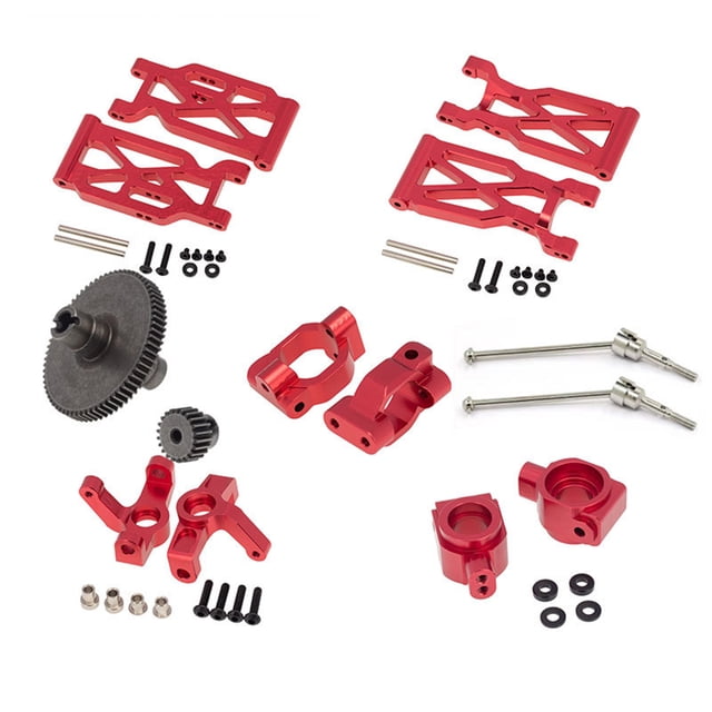 Eje de transmisión CVD de actualización de coche RC Ajuste de dirección para 104001 RC crawler Truck Car Hobby Modelo DIY Montaje Accesori rojo Yotijar Brazo de coche RC