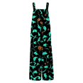 thumbnail image 4 of WTOBBY Halloween Themed Women's Casual Jumpsuit in Sleeveless Cotton Design, Printed for Style, Comfortable Loose Fit Perfect for Daily Activities,TurquoiseL, 4 of 7