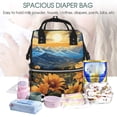 thumbnail image 5 of Pofeuu Sunset Sky Sunflower Print Diaper Bag Backpack, Multifunction Travel Pack Maternity Baby Changing Bags, Large Capacity, Waterproof, 5 of 6