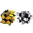 thumbnail image 2 of TANCH Mirror Speed Cube Set 2 Pack de 3x3 Mirror Silver Cube y Gold Wheel Cube Twisty Skew TANCH TANCH, 2 of 2