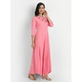 thumbnail image 5 of Indian Designer Pink solid maxi dress party ware Anarkali kurta for Women casual ready to wear, 5 of 5