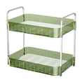 thumbnail image 2 of Cup Drying Rack with Drain Tray Countertop Storage Shelf Cup Station Organizer for Home Kitchen Double Layer Green, 2 of 10