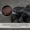 thumbnail image 6 of 1 Piece Car Seat Bottom Covers Pad for Most Vehicles Car Accessories Anti Slip Leather Auto Front Seat Cushion Cover with Storage Pocket Seat Protector Wrap Around The Bottom, Coffee, 6 of 10