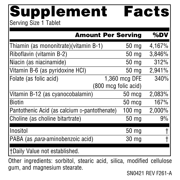 Source Naturals B-50 Complex, 50 mg -100 Vegan Tablets