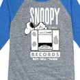 thumbnail image 3 of Peanuts - Snoopy Records - Toddler & Youth Raglan Graphic T-Shirt, 3 of 5