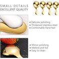 thumbnail image 3 of 7 Pcs Stainless Steel Mini Spoons Topboutique Metal Small Spoons Honey Spoons Short Handle Milk Powder Spoons Coffee Spoon Salt Spoons Cute Round Spoon for Sugar Jar Spices Dessert,Gold, 3 of 7