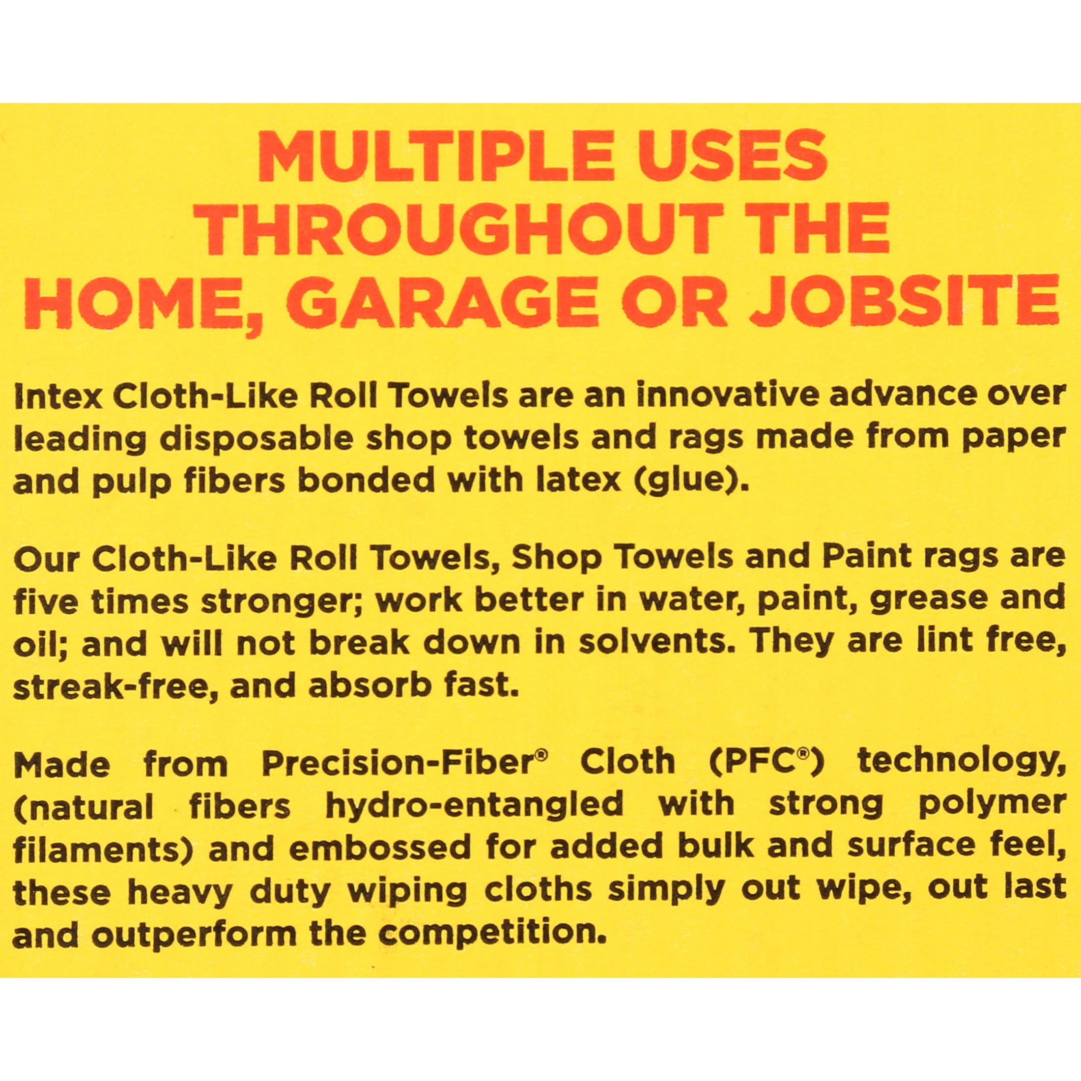 Intex Nw-00454-75 Cloth-Like Wiping Rags, Fiber Blend