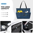thumbnail image 2 of Wukai Shark Print Zipper Bag,large Beach Tote Bag,Waterproof Sandproof Bag,Grocery and Picnic Tote Travel Bag, 2 of 5