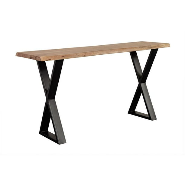 Hawthorne Collections Helena Live Edge Solid Acacia Wood Console Table