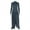 black, variant on Women's Turtleneck Long Sleeve Pleated Split Hips Wrapped Long Dress, Solid Color