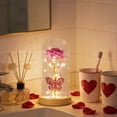 thumbnail image 6 of Hometravel Glass Dome Night Light, Preserved Rose and Butterfly Display with LED Base, Crystal Flower Decor with Glowing Effect for s, 6 of 6