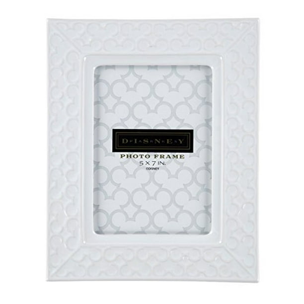 Disney Parks Mickey Mouse Icon White Ceramic 5x7 inch Photo Frame