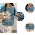 thumbnail image 1 of Conjunto de pijamas mullidos para mujer, conjunto de ropa de dormir holgada de dos piezas estilo kawaii para mujeres y niñas, 1 of 1