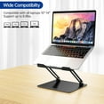 thumbnail image 3 of LS Aluminum Laptop Stand Ergonomic Adjustable Notebook Tablet Stand Riser Holder Computer Stand Compatible with Air Pro Dell HP Lenovo More Laptops (), 3 of 7