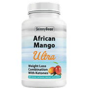 Skinny Bean® African Mango Ultra Keto Stack - Potent Weight Loss Supplement with African Mango, Raspberry Ketones, Kelp, and Grape Seed Extract for Enhanced Metabolism, Energy, and Fat Burning