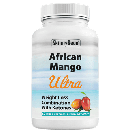 Skinny Bean® African Mango Ultra Keto Stack - Potent Weight Loss Supplement with African Mango, Raspberry Ketones, Kelp, and Grape Seed Extract for Enhanced Metabolism, Energy, and Fat Burning