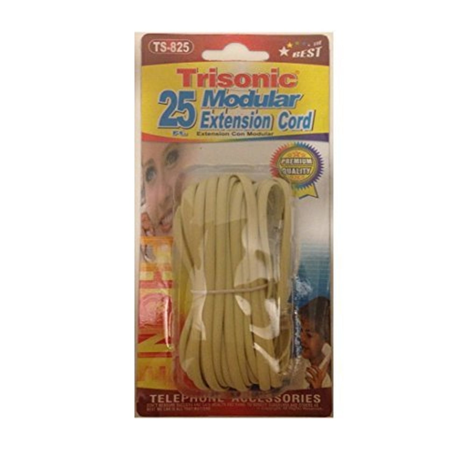 Phone Line Cord 25 Feet - Modular Telephone Extension Cord 25 Feet - 2