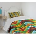 thumbnail image 4 of Ambesonne Colorful Quilted Bedspread Set 2 Pcs, Abstract Optic Pattern, Twin Size, Multicolor, 4 of 6