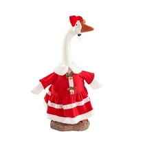 HomeDM Christmas Goose Statue Outfit Winter Goose Decor Lawn Porch Goose Clothes Xmas Outfit for Christmas Holiday Party Outdoor Patio Yard Decorations