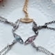 thumbnail image 4 of Serie Saturno Clásico lleno de diamantes brillante pequeño collar Saturno NANA punk pareja, 4 of 5