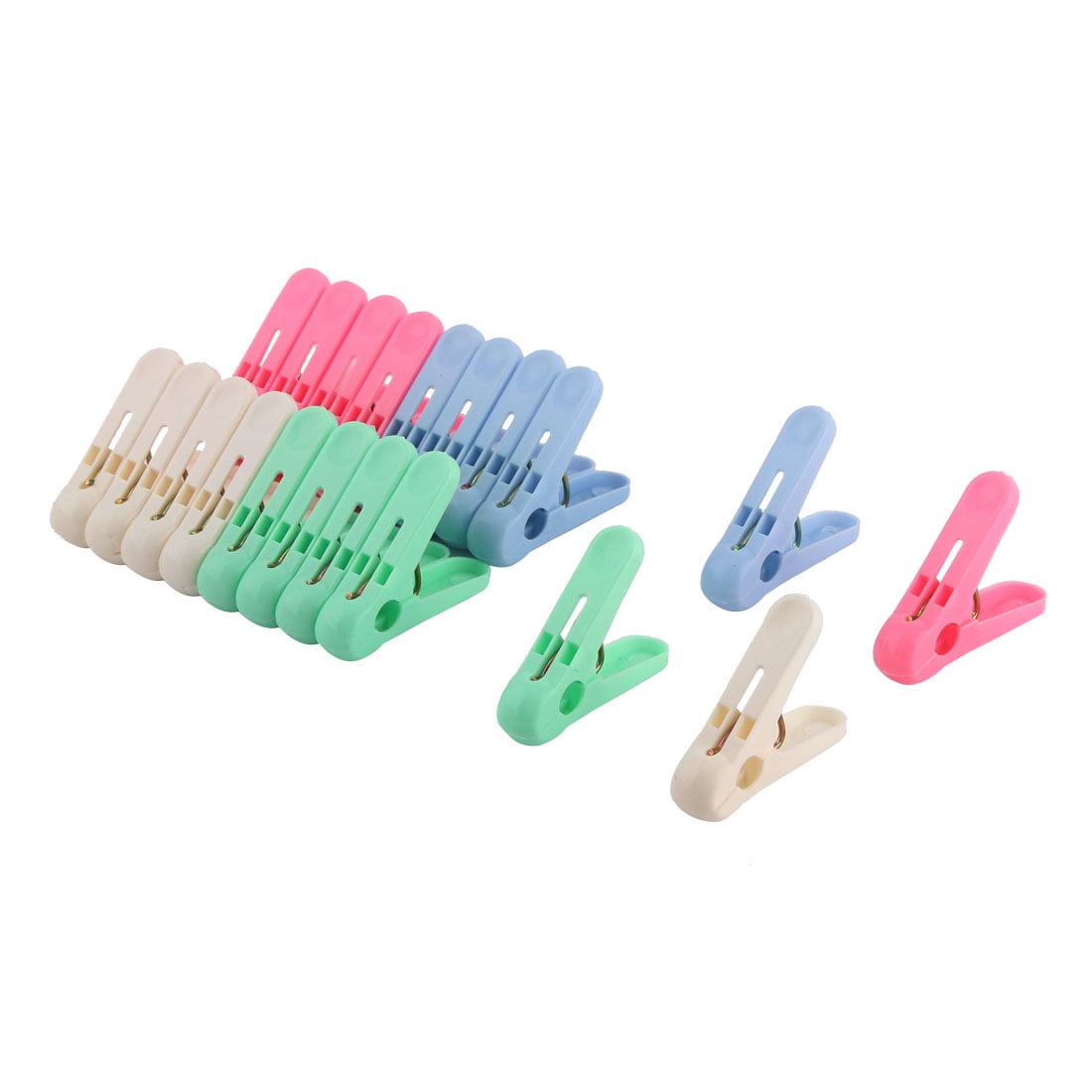 12Pc Utility Towel Socks Laundry Wash Hanging Plastic Clips Pegs Clothes ClampWU 