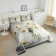 thumbnail image 4 of Erosebridal Floral Flower Comforter Sets,White Daisy Comforters & Duvets,Botanical Room Decorative,Reversible,Breathable,2pcs, 4 of 8