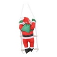 thumbnail image 4 of Adorno colgante de Papá Noel trepando una escalera de cuerda para interiores y exteriores, bonita decoración para fiestas de Navidad, para pared de Papá Noel individual de 25 cm, 4 of 8