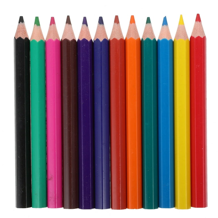 Mini Pencil crayons, Pack of 6 colours, Party bag filler,Boys or Girls  colouring