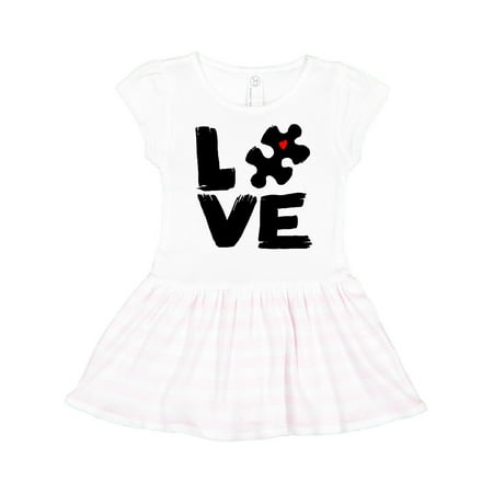 

Inktastic Autism Awareness Puzzle of Love Gift Toddler Girl Dress