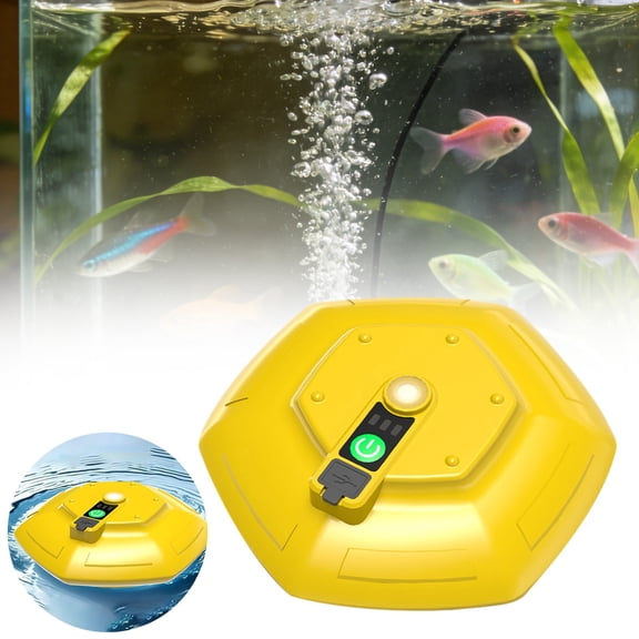 Floating Fishing Aerator Pump Rechargeable Live Bait Aerator Bucket Bubbler Portable Oxygen Pump Quiet Aeration Device for Fishing Bucket Livewell Minnow Container Outdoor Angling