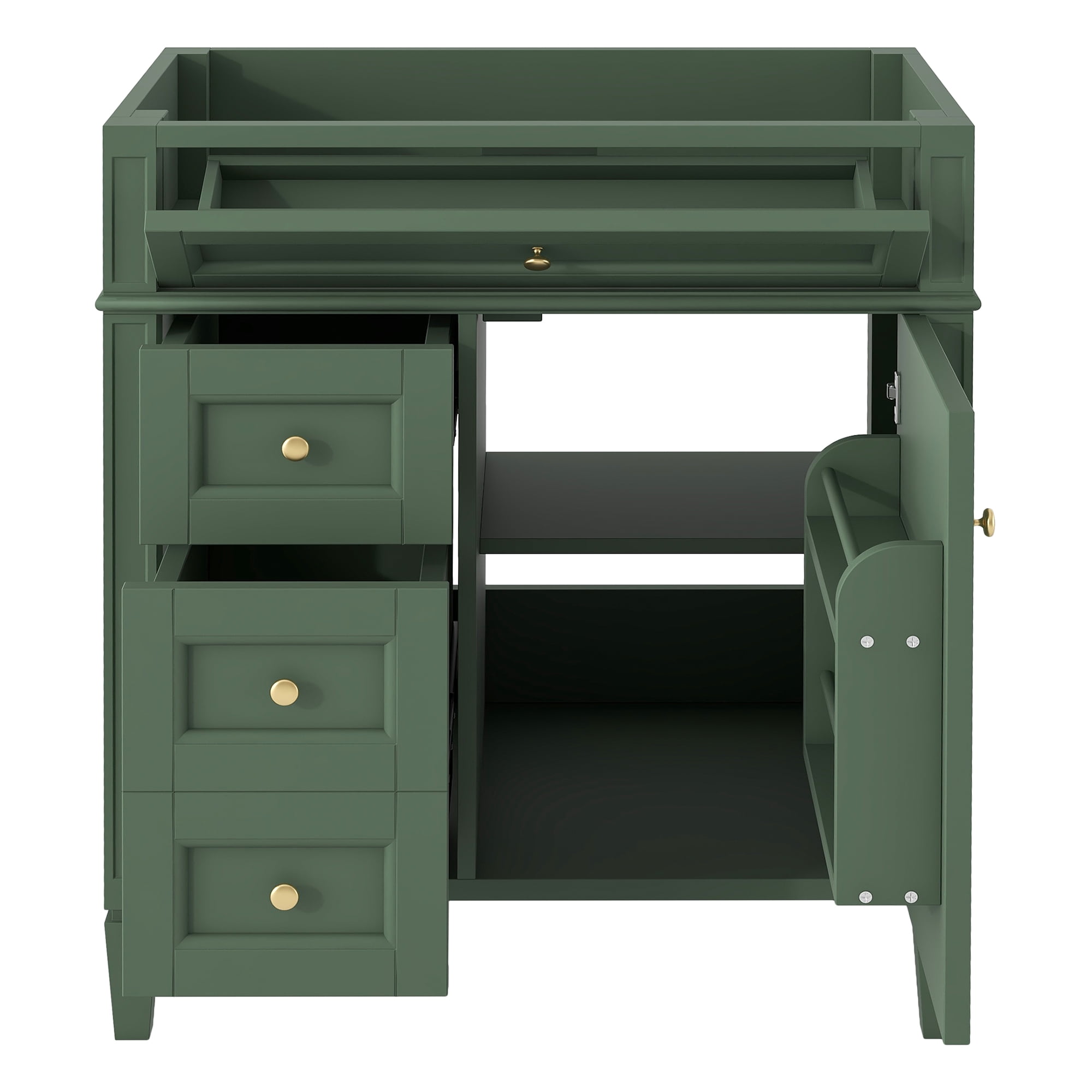 Euroco Modern Bathroom Vanity with Tip-Out Drawer, Cabinet Door Organizer, Soft-Close Drawers (NOT INCLUDE BASIN)