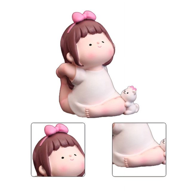 Linda figura de chica deportiva, figura de niña de yoga, figura de niña de yoga de dibujos animados, figura de niña de pose de yoga, ultra sensible Jadeshay A